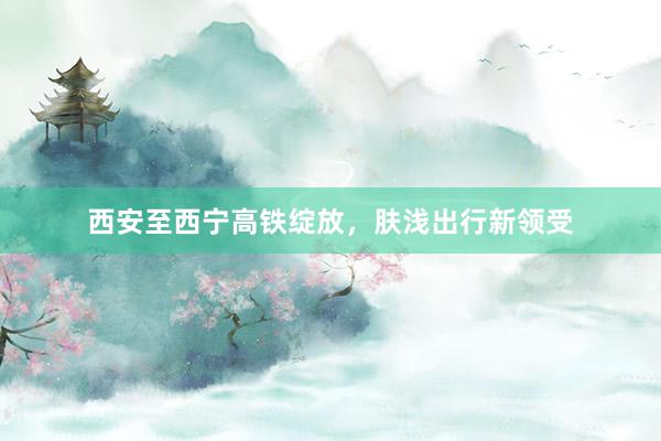 西安至西宁高铁绽放，肤浅出行新领受