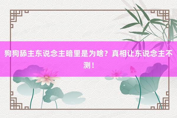 狗狗舔主东说念主暗里是为啥？真相让东说念主不测！
